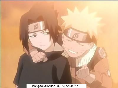 Naruto & Sasuke - aici in poza asta arata ca 2 prieteni :D - Naruto