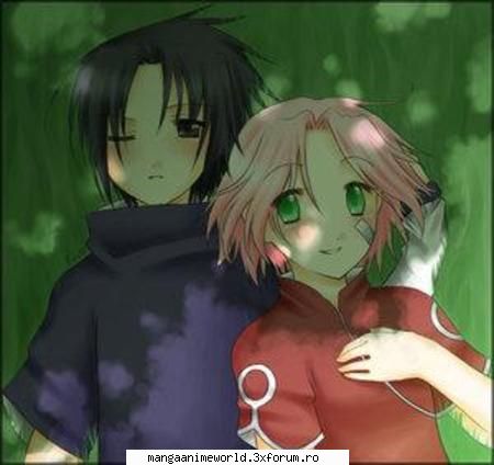 Sasuke & Sakura - parca is ca 2 fratzi :D - Naruto